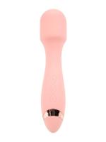 Нежно-розовый силиконовый wand-вибратор - 18,5 см.