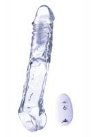 Прозрачная насадка-удлинитель Length Enhancer With Bullet с подхватом - 22,3 см.